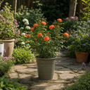 3Ltr Orange Patio Rose Plant, Hardy Bush, Nursery Pots