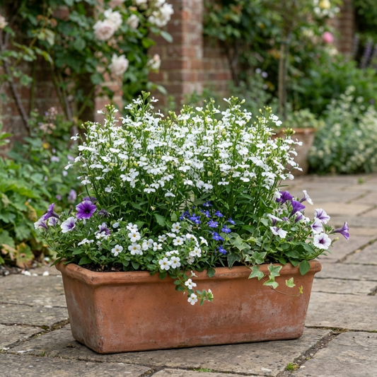 Lobelia 'Sweet Springs White' – Upright Bedding Lobelia (Set of 3 or 6)